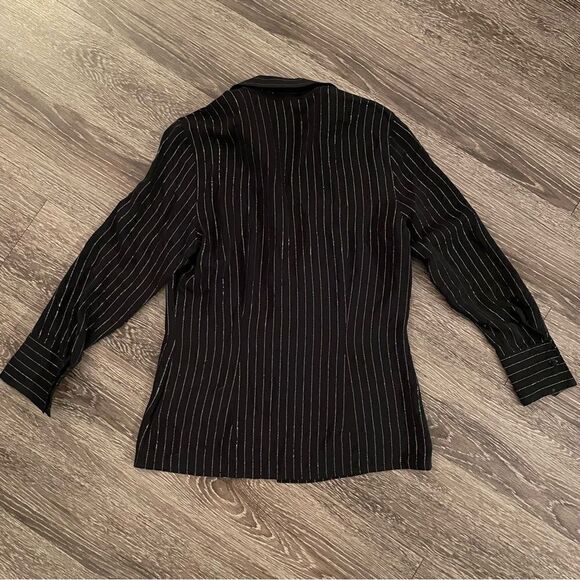 Escada glitter pinstripe button down - Picture 9 of 10